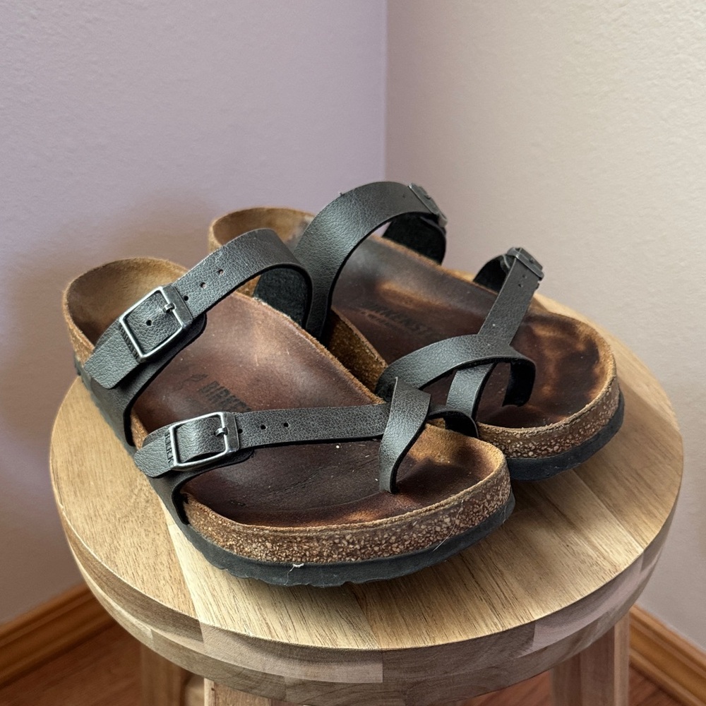 Birkenstock Mayari Gray Double Strap Sandals 36